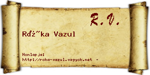 Róka Vazul névjegykártya